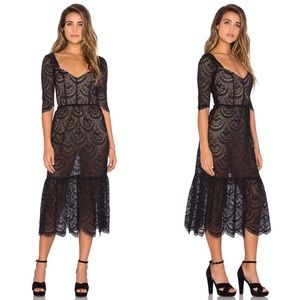 For Love and Lemons Rosalita Midi Dress NWT